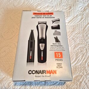 Conair Man 15 piece beard & moustache trimmer new in unopened box